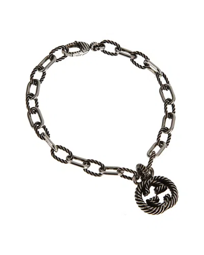 GUCCI GUCCI SILVER INTERLOCKING GG BRACELET