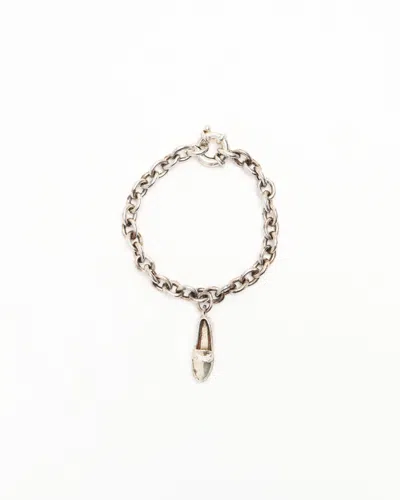 Gucci Silver Loafers Charm Bracelet In Gold