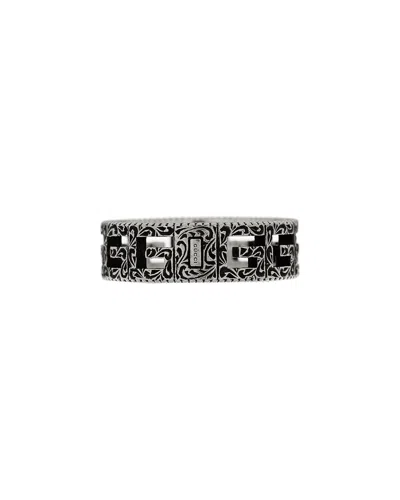 Gucci Silver Narrow Square G Band Ring 58 8.5 (authentic Pre-loved)