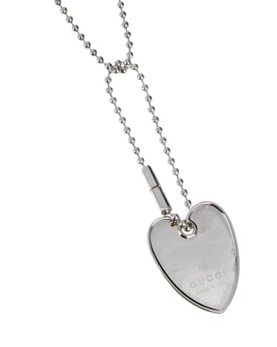 Gucci Silver Necklace In Metallic