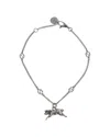 Gucci Silver Piggy Charm Bracelet In Metallic