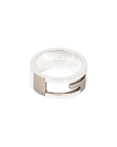 Gucci Silver Plated G Ring (authentic Pre-loved) In Metallic
