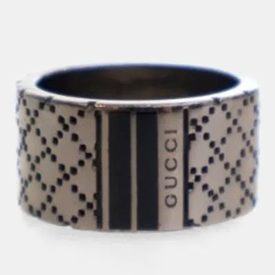 Pre-owned Gucci Silver Ring Sz 21
