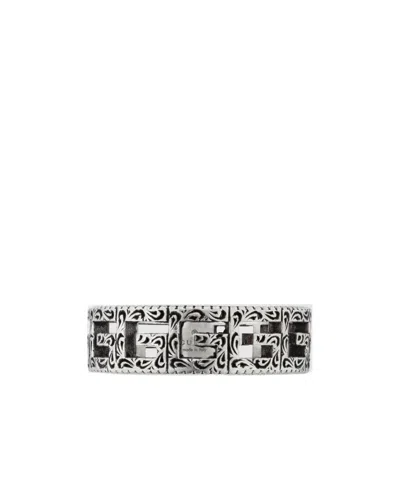 Gucci Silver Ring With Square G
