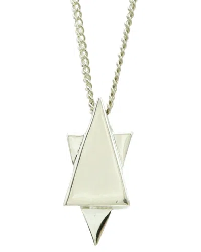 Pre-owned Gucci Silver Star Of David Pendant Necklace (authentic Pre-loved) In Metallic