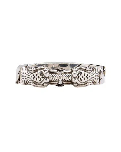 Gucci Tiger Head Link Bracelet (authentic Pre-loved) In Metallic