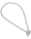 Gucci Silver Toggle Beaded Chain Medium Toggle Necklace In Metallic