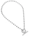 Gucci Silver Toggle Beaded Chain Small Toggle Necklace In Metallic