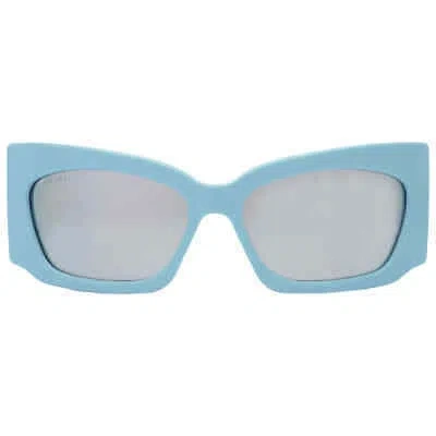 Pre-owned Gucci Silver Wrap Ladies Sunglasses Gg1412s 005 62 Gg1412s 005 62