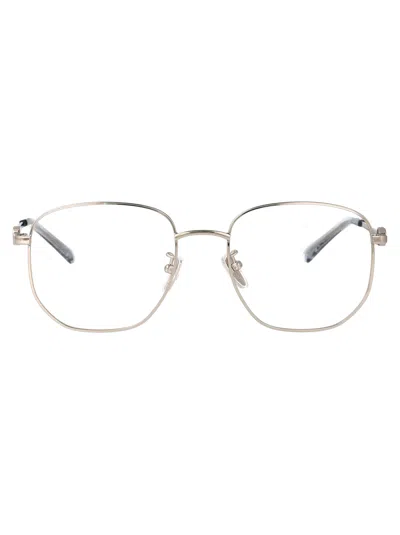Gucci Silver-silver-transparent Metal Glasses In White