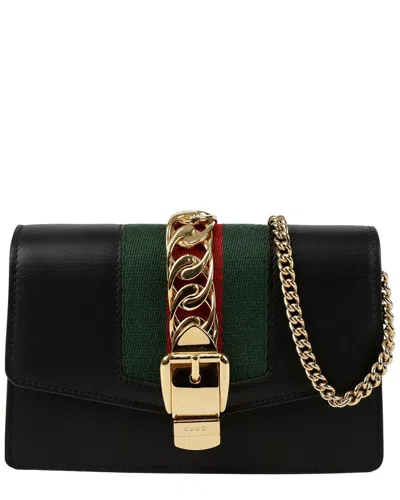 Gucci Silvi Super Mini Chain Shoulder Crossbody Bag (authentic Pre-loved) In Black
