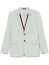 Gucci Single-breasted Blazer In Green