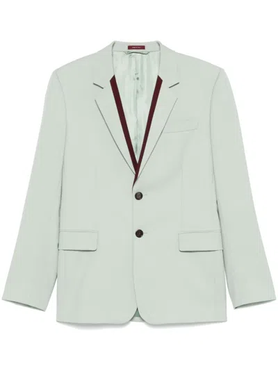 Gucci Single-breasted Blazer In Green