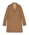 Gucci Single-breasted Camel Hair Coat In Brown