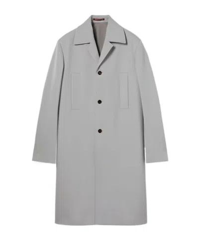 Gucci Single Breasted Coat In Gray