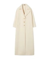 Gucci Wool And Silk Blend Long Coat In Nude