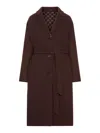 Gucci Single-breasted Wool Coat In Brown