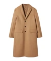 Gucci Single-breasted Double-layer Wool Coat In Brown