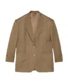 Gucci Heavy Wool Jacket W/horsebit In Brown