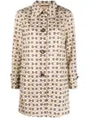Gucci Horsebit-print Shell Coat In Neutrals