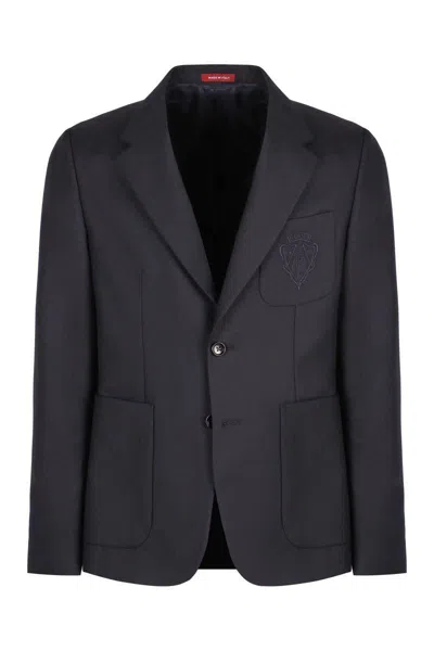Gucci Single-breasted Two-button Jacket In Black