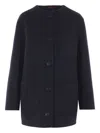 Gucci Reversible Wool And Silk Coat In Blue