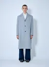 Gucci Men Single-breasted Wool Coat In Blue