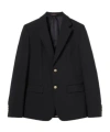 Gucci Single-breasted Wool Jacket In Black