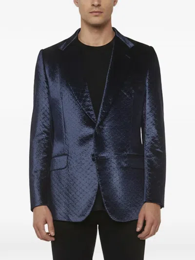 Pre-owned Gucci Single-breasted Blazer In Blue