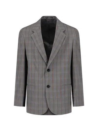 Gucci Single-breasted Wool Blazer In Gray