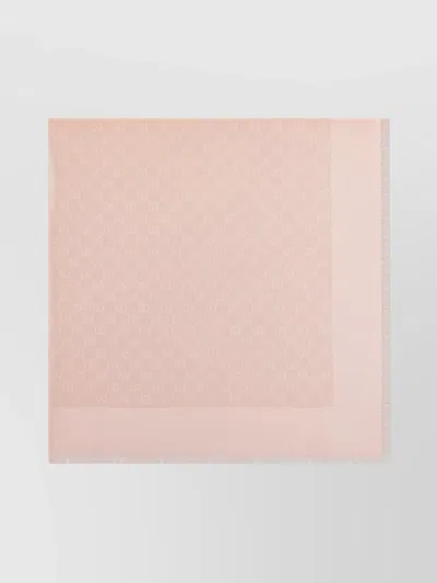 Gucci Sirens Monogram Silk Cotton Scarf In Pink