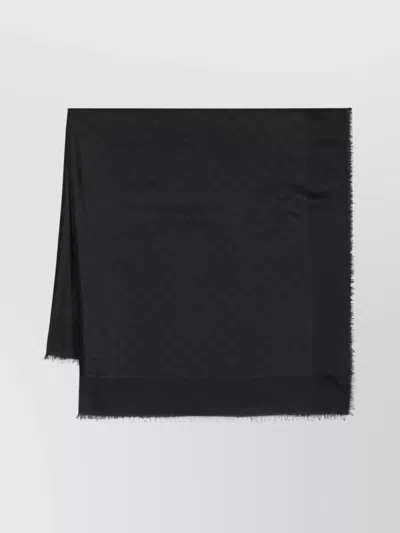 Gucci Sirens Silk Cotton Jacquard Shawl Fringe
