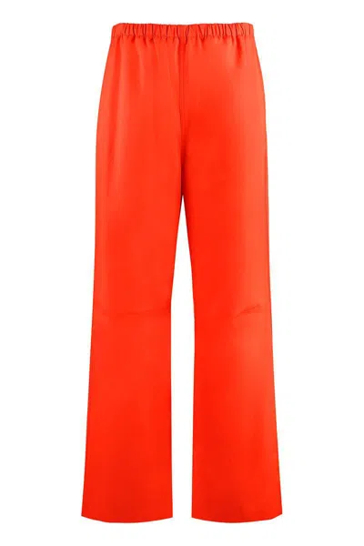 Gucci Skater Relaxed-fit Wide-leg Cotton Trousers In Orange
