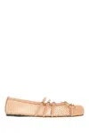 Gucci Skin Pink Mesh Ballerinas In Multi
