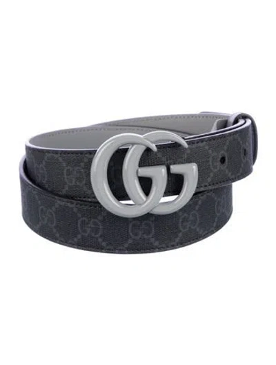 Pre-owned Gucci Skinny Belt In Black