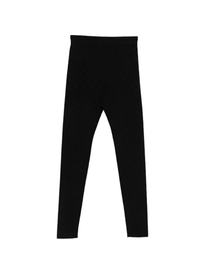 Gucci Wool Blend Twill Bush-trousers In Black