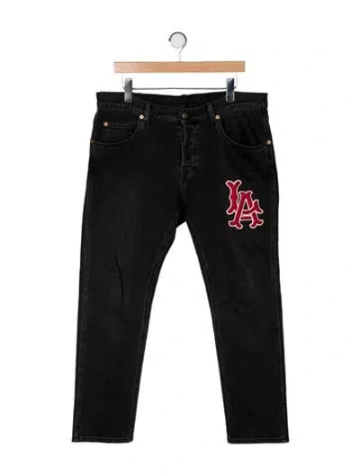 Pre-owned Gucci Skinny Jeans In Black