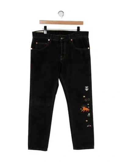 Pre-owned Gucci Skinny Jeans In Black