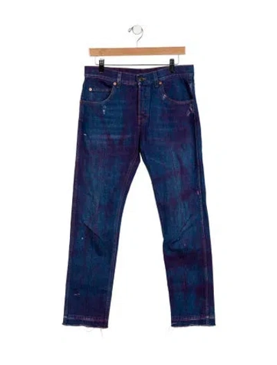 Pre-owned Gucci Skinny Jeans In Blue