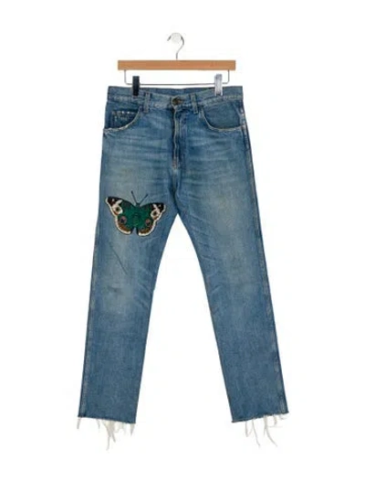 Pre-owned Gucci Skinny Jeans In Blue