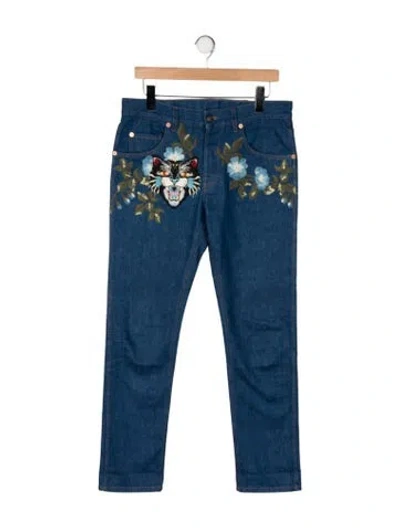 Pre-owned Gucci Skinny Jeans In Blue