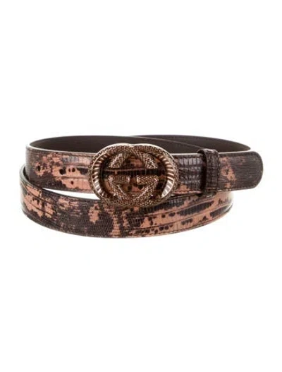 Pre-owned Gucci Skinny Leather Belt