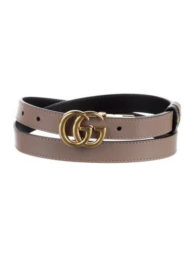 Pre-owned Gucci Skinny Leather Belt