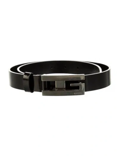 Pre-owned Gucci Skinny Leather Belt In Multi