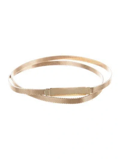 Pre-owned Gucci Skinny Metal Belt