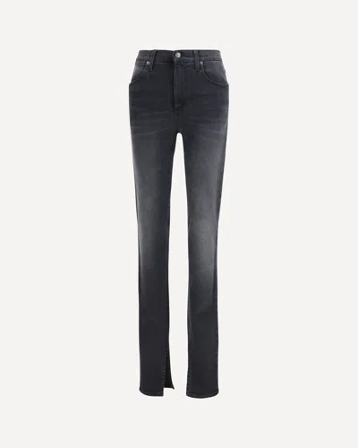 Gucci Skinny Washed Cotton Denim Jeans In Black