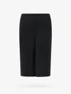 Gucci Wool-blend Tweed Midi Skirt In Black