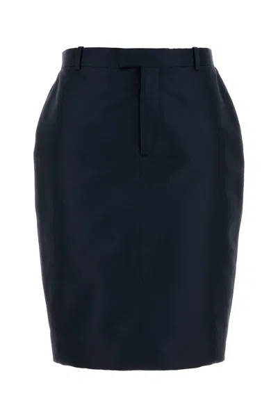 Gucci Silk Faille Skirt In Blue