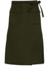 Gucci Wrap Maxi Skirt In Green