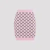 Gucci Gg Wool-blend Jacquard Miniskirt In Pink Bordeaux Mc